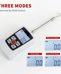 Dead Nuts Digital Hardness Tester And Push Pull Gauge Meter displaying three modes with digital readout for quick checks.