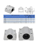 Premium Linear Motion Ball Bearing Slide Block Bushing Scs6uu Shaft Size, aluminum housing for CNC machines and 3D printing.