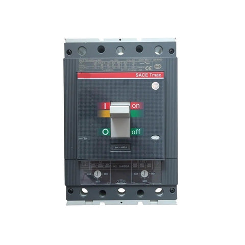Built Like A Tank Three Pole Molded Case Circuit Breaker 800 Amp Fixed Mount Thermal Protector For Heavy Panels T6S800 PR221DSLSI front view of rugged circuit breaker.