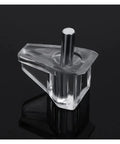 3 Mm Shelf Pins Set With Clear Finish Beefy Heavy-Duty Nickel-Plated Iron Pegs And Shelf Clips on black background