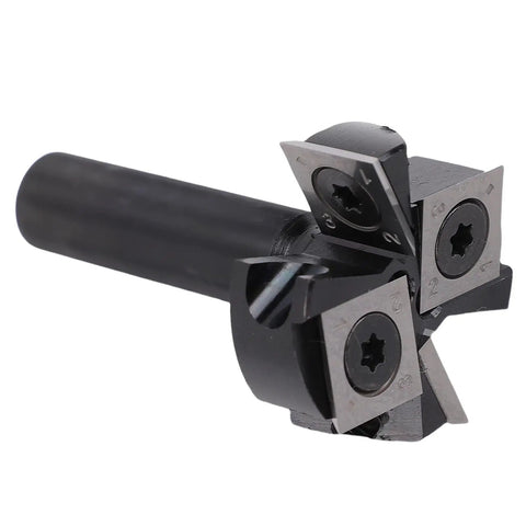 Professional Surfacing Bit With Solid Carbide Construction Built For Smooth Spoilboard Finishing In Woodworking Shops And Heavy Duty Router Projects That Keep Your Workshop Running Hot, 1/2 inch shank, four-blade design.