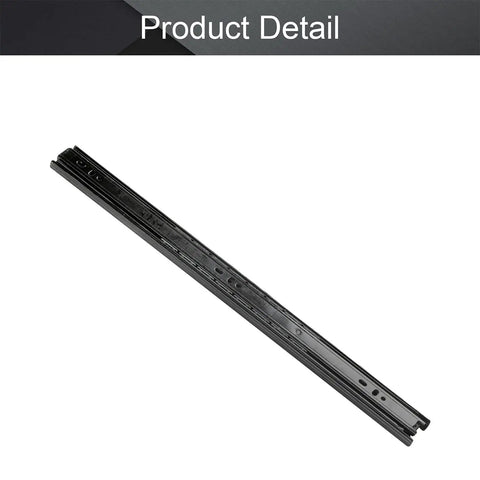 Beefy 14 Inch Full Extension Drawer Slides With Ball Bearing Track 40mm Wide Cold Rolled Steel Black 100 Lb Capacity 1 Pair
