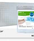 Premium MERV 13 Filter Media Cut To Fit Washable Air Filter For Home Office And Industrial Use 24 By 96 By 1/16 Inch Captures Particles