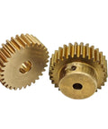 Beefy 0.7 Module Copper Spur Gear With 41 Teeth For Mechanical Transmission And Pinion Shaft 30.1mm Diameter 16mm Bore 12mm Thick