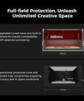 Diagram showing interior dimensions of Falcon2 Pro 40W Desktop Diode Laser Engraver With Enclosure Smart Camera And Air Assist.
