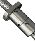 High Performance DFU2005 Ballscrew Set With Customizable Size End Machined Plus Ballnut Nut Housing BK15 BF15 Supports And RM2005 Coupler close-up view of ballnut housing.