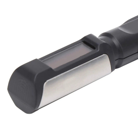 Close-up of DT71 Precision Digital Tweezers With Automatic Measurement And 360 Degree Rotating Screen for SMD and PCB repair.