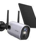 Outdoor Wireless Security Camera With 2K Solar Power And 3MP Color Night Vision Weatherproof WiFi Surveillance Camera, angle view