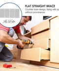 6 Pack Stainless Steel Straight Brackets For Furniture Repair And Mending Plates Flat Braces in use on wooden drawers