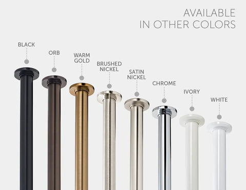 Heavy Duty Spring Tension Curtain Rod for Windows or Shower in various colors including Satin Nickel Finish, Indoor and Outdoor Use.