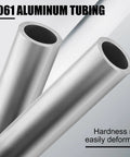 Heavy Duty 2 Pack 1 Inch OD Aluminum Round Tubing 0.12 Inch Wall 24 Inch Long 6061 Aluminum Tube For Furnishings DIY Projects Machinery Silver