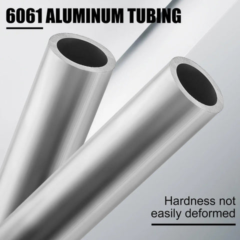 Heavy Duty 2 Pack 1 Inch OD Aluminum Round Tubing 0.12 Inch Wall 24 Inch Long 6061 Aluminum Tube For Furnishings DIY Projects Machinery Silver