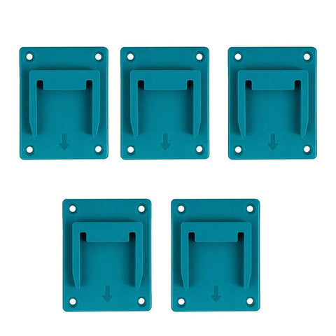 Space Saving Wall Mounted Power Tool Rack For Cordless Drills And Impact Drivers Secure Garage Workshop Wall Mount Holder For 14V 18V Tools Fits Wall Ceiling Or Mobile Workstations set of blue brackets
