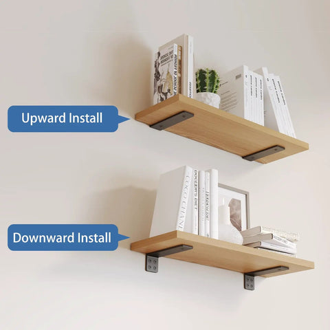 Heavy Duty 10 Inch Shelf Brackets 6 Pack Black Metal L Brackets For Wall Mount With Seamless Support For Living Room Kitchen And Flat Out Durable For Any Space You Got