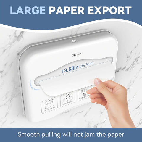Wall Mounted Toilet Seat Cover Dispenser With No Drill Installation Half Fold Holder for public restrooms and offices