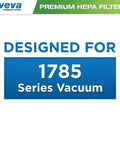 Allergen Fighting Vacuum Filter Set For Bissell Crosswave 1866 And 1785 Series With 3 Multi Surface Brush Rolls And 3 HEPA Filters Part Numbers 1608684 And 1608683 For Pet Dander Dust Pollen Microbes image text showing "Designed for 1785 Series Vacuum"