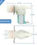 Washer Water Inlet Valve Set Replacement DC62-30312J And DC62-30314K For Samsung And Kenmore Washers Cold And Hot Side Inlet Valves DIY Friendly Install Durable Replacement Kit Fits 1810145 AP4204535 TOMOON, DC62-30314K dimensions