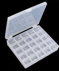 YEQIN bobbin box, transparent plastic case with 25 slots for sewing bobbins, lid open