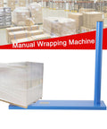 Heavy Duty Manual Stretch Film Dispenser Portable Wrap Tool For Quick Pallet Packaging And Warehouse Shipping Tasks You Can Knock Out In No Time Flat Today with a wrapped pallet.