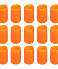 Orange Rubber Screw Thread Protector Caps 8mm Inner Diameter Five Sixteenth Inch End Caps For Screws Bolts And Rod Ends 50 Pack