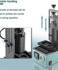 Semi Automatic Hot Melt Adhesive Dispenser With Positioning Molds And Foot Switch For Precise Electronics Assembly Great For Diy Projects And Pro Jobs showing adjustable handling knobs