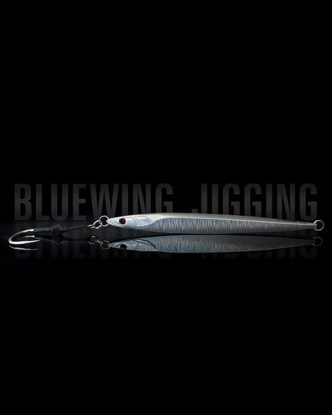 High Impact Saltwater Fishing Jigs For Speed Jigging With Barbed Hooks And Solid Lead Core Built For Rapid Drop Offshore Casting And Slick Rolling Action With Top Shelf Tackle Power In Shiny Silver, featuring a sleek design and barbed hooks.
