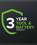 3 year warranty badge for Versatile 40V Cordless String Trimmer And Edger With 13 Inch Cutting Deck, Snappy Mode Swap