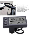 LCD Display For Electric Bikes S866 Ebike Panel 24V 36V 48V With Waterproof Plug showing speed and assist levels