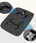 Driver Side Heated Mirror Glass Replacement For 2009-2018 Ram 1500 2500 Left Exterior Convex Mirror With Backing Plate And Built In Heating Ice Melt Fog Free Vision No Fuss Install, detailed view of mounting clips and heating elements.
