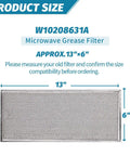Replacement Microwave Grease Filter 13 X 6 Inches Aluminum Mesh 3 Pack Fits Most Ovens And Range Hoods Be A Breeze To Install