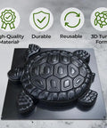 Turtle Stepping Stone Mold For Garden Concrete Pavers Reusable DIY Tortoise Mold For Cement Turtle Garden Path Form 2mm ABS Plastic