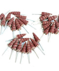 Pro Grade Flap Wheel Grinders With 10mm And 12mm Shank Cones, various sizes for sanding wood, metal, plastic, and hole polishing.