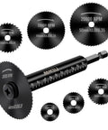 Inside Pipe Cutter Kit With Six Saw Tooth Blades Three Inch Scale One Quarter Inch Hex Shank Pro Grade Versatile Cutter