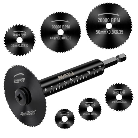 Inside Pipe Cutter Kit With Six Saw Tooth Blades Three Inch Scale One Quarter Inch Hex Shank Pro Grade Versatile Cutter