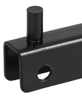 Close-up of Black Finish Glass Shower Door Hinges Set With Metal Clamps Cold Rolled Steel Construction 4-Pair Shower Door Hardware
