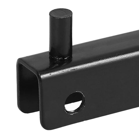 Close-up of Black Finish Glass Shower Door Hinges Set With Metal Clamps Cold Rolled Steel Construction 4-Pair Shower Door Hardware