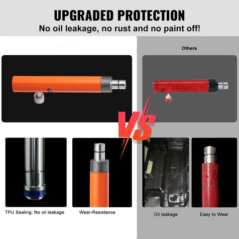 Four Ton Portable Hydraulic Ram With Extended Oil Hose And Auto Body Frame Straightening Kit For Workhorse Heavy Lifting And Professional Shop Restoration