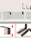 Tough As Nails 2 Pack Triangular Wall Shelf Brackets L Shaped heavy duty corner supports with tools and dimensions displayed.
