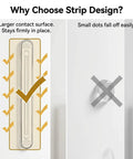 Comparison of Six Pack Long Rubber Clear Wall Protectors with strip and dot design showing durability and adhesion.