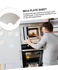 Man installing six pack microwave waveguide covers and heat insulation pads for oven replacement easy cut mica sheets.