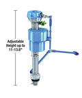 Water Saving Toilet Fill Valve Repair Kit With Built In Mini Valve And Leak Alert Adjustable Tank Refill Level Cleans Jets
