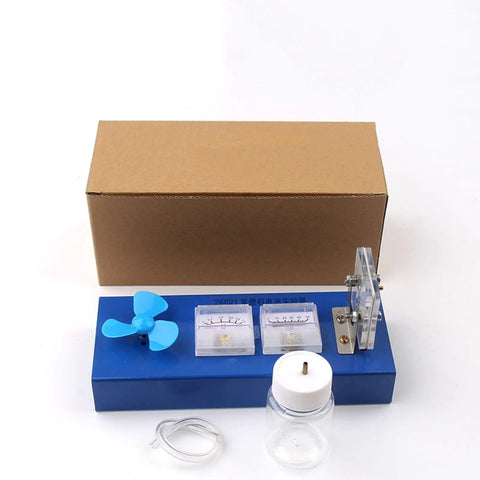 Hands On Electrolysis Demonstration Kit For Hydrogen Rich Water Chemistry Teaching Electrochemical Cell Energy Conversion Lab Device Fuel Cell Principles Classroom Science Lab Gear For Students, blue base with meters and bottle