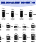 960 Piece Black Nylon Spacers Assortment Kit For Screws And Electrical Installations, Round Spacers For Outlet And Switch Receptacle Mounting, DIY Friendly Multi Size Inner Diameters And Lengths For Stable Misalignment Fix, size chart with 3mm and 4mm spacers