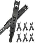 Two Piece Drawer Slide Set In Cold Rolled Steel With Damping 20 Cm 8 Inch Pair Heavy Duty Smooth Quiet Glide Rails for furniture