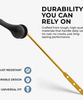 Matte Black Front Mount Toilet Handle Replacement Kit With Universal Flush Lever shown against white background