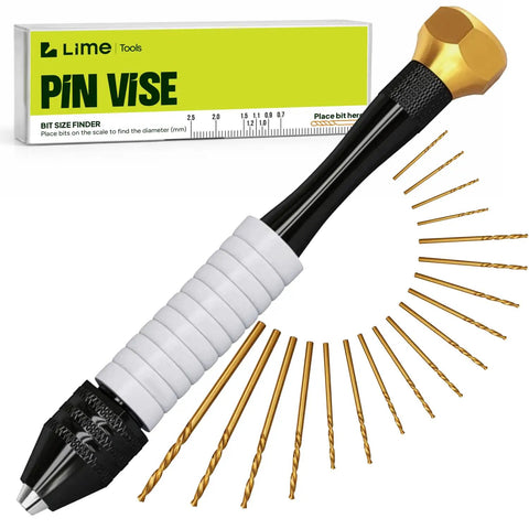 Pin Vise Hand Drill Manual For Jewelry Making With Micro Drill Bits 0.8mm To 2.5mm Rotary Craft Drill For Resin Wood Plastic Beads Clay And Miniatures