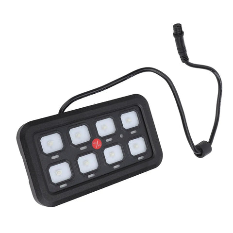 8 Gang LED Touch Control Switch Panel for 12V and 24V Systems Dimmable Circuit Relay Box with wiring