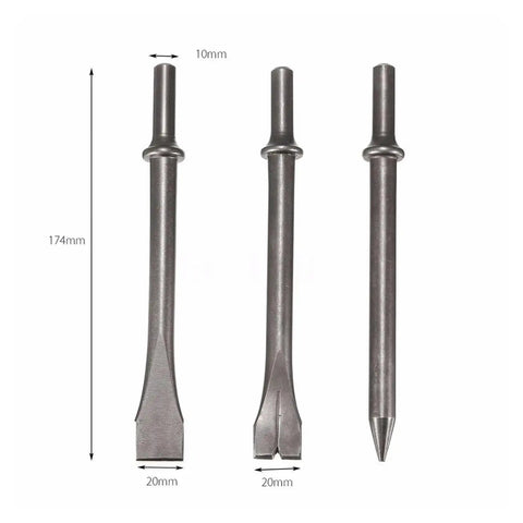 Pro Grade Air Hammer Long Bit Set For Chipping And Punching Pneumatic Tool Compatible With Most Hammers Metalworking