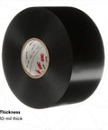 Vinyl Corrosion Protection Tape 50 Unprinted 2 In X 100 Ft Black Roll Premium Grade 10 Mil Thick High Tack All Weather RoHS Compliant