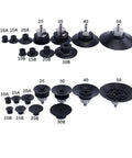 Heavy Duty Silicone Suction Cups For Pneumatic Manipulator Vacuum Nozzle Set Black Nitrile Rubber Gripper 10 To 50mm Diameter Options